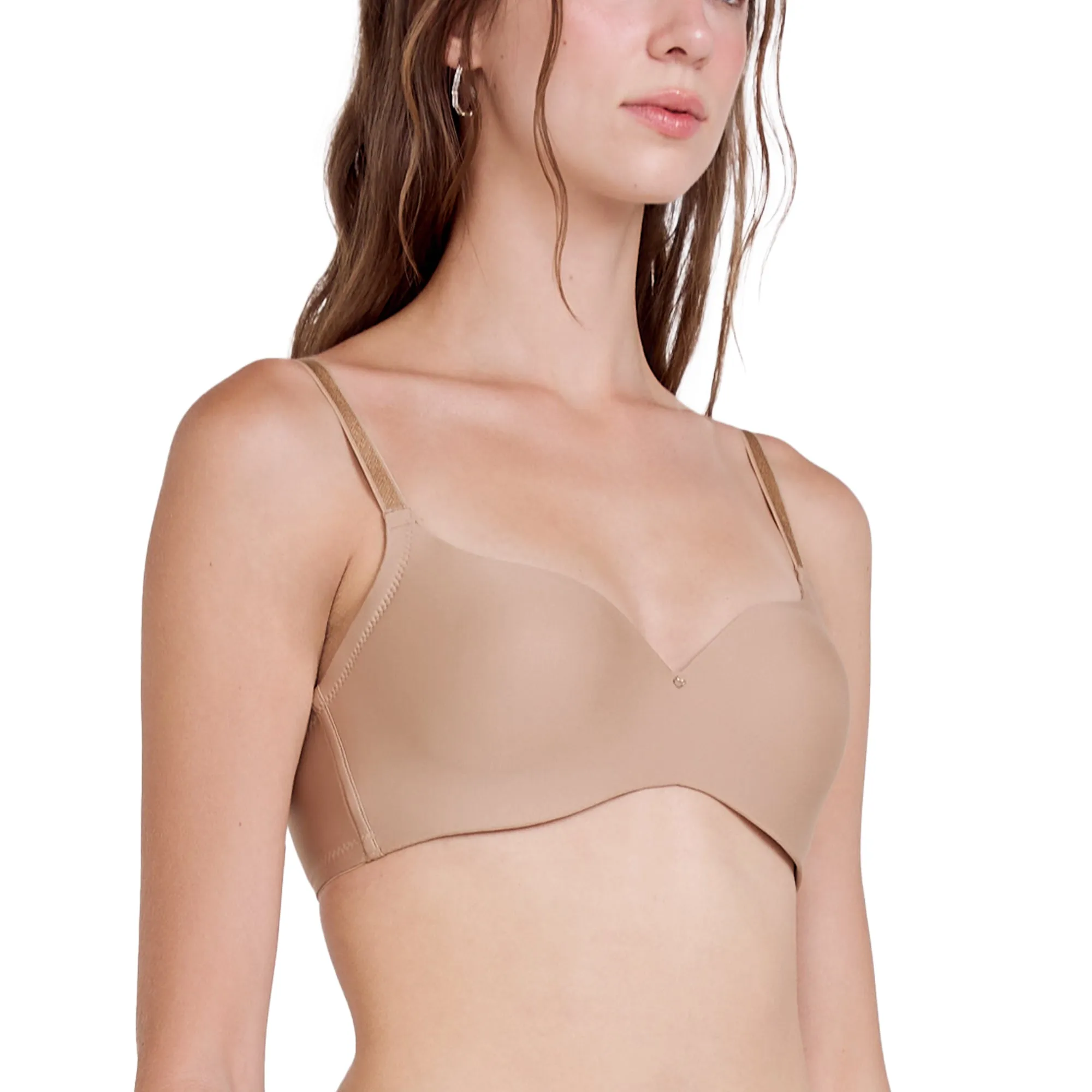 Wacoal Wireless Push Up Bra บราไร้โครงวาโก้ รุ่น WB3E14 สีโอวัลติน (OT)