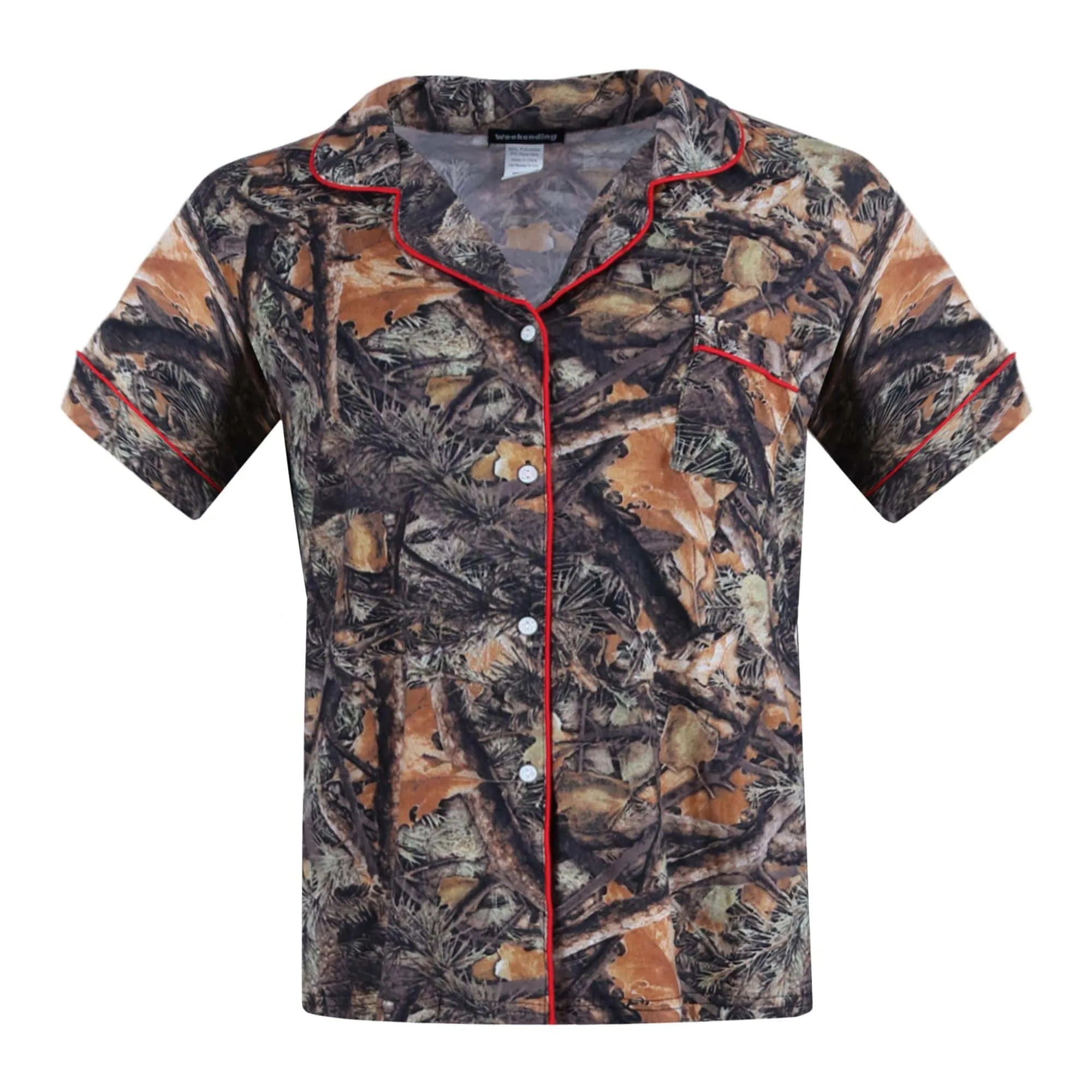 Weekending Women's Short Sleeve Camo Pajama Set