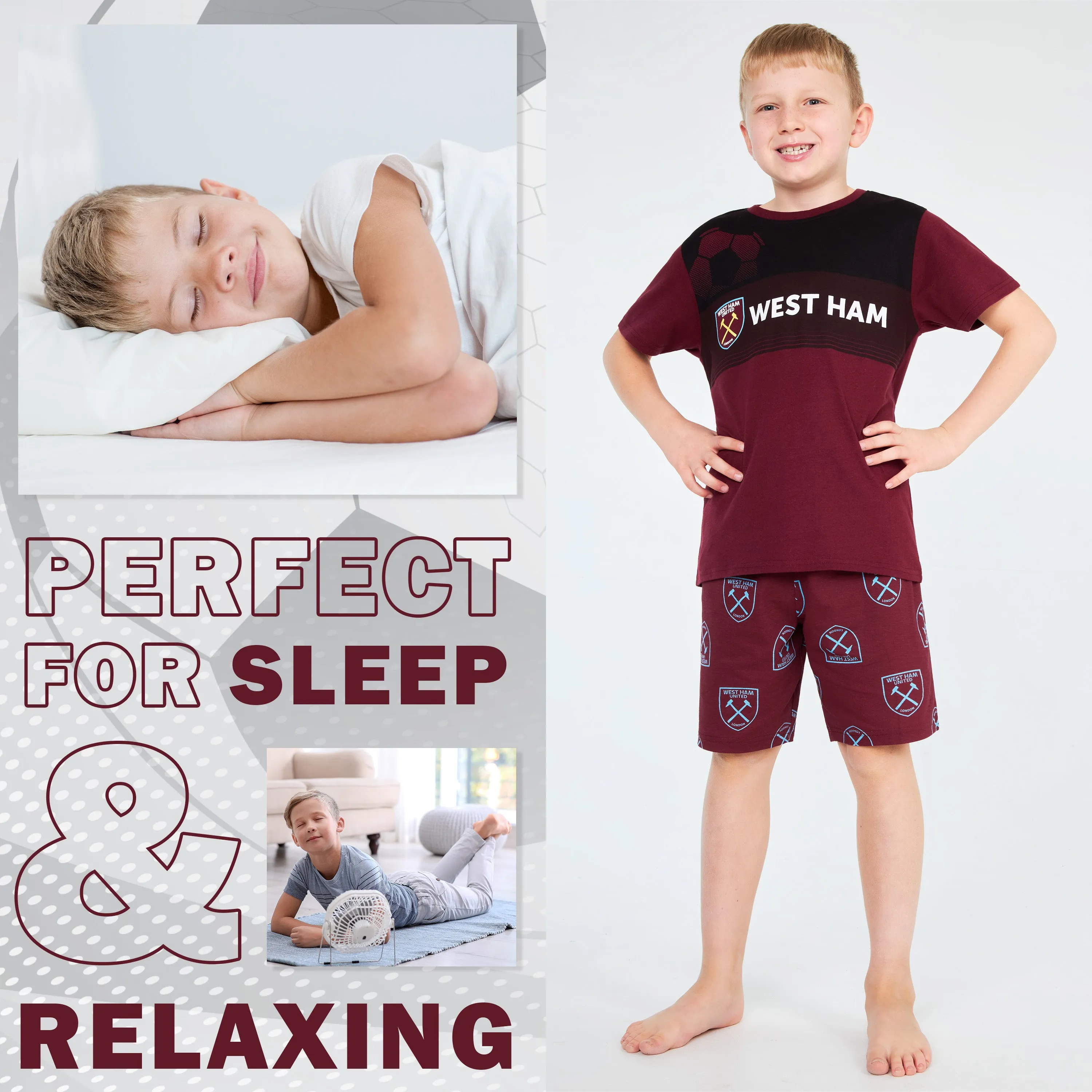 West Ham United F.C. Boys Short Pyjamas