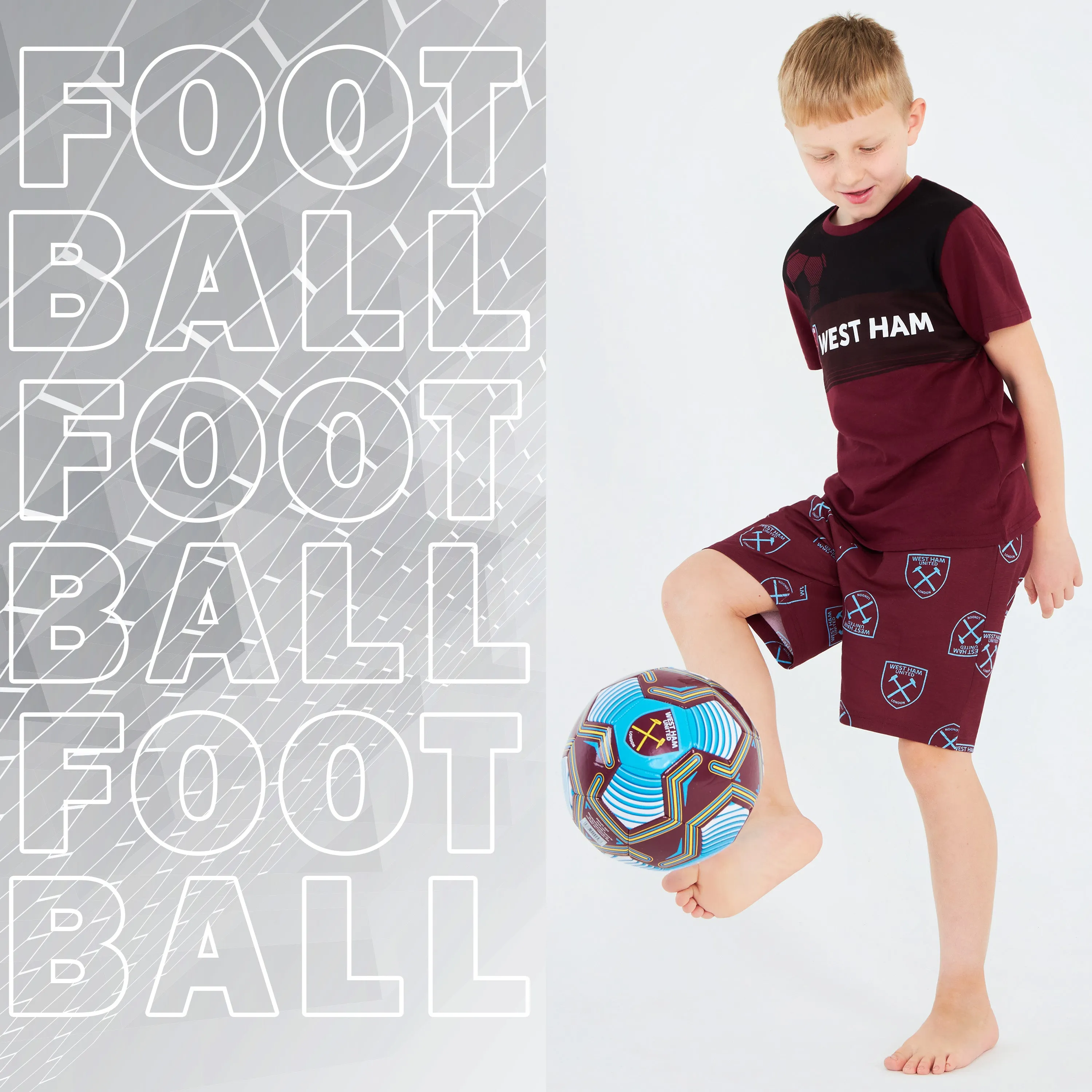 West Ham United F.C. Boys Short Pyjamas
