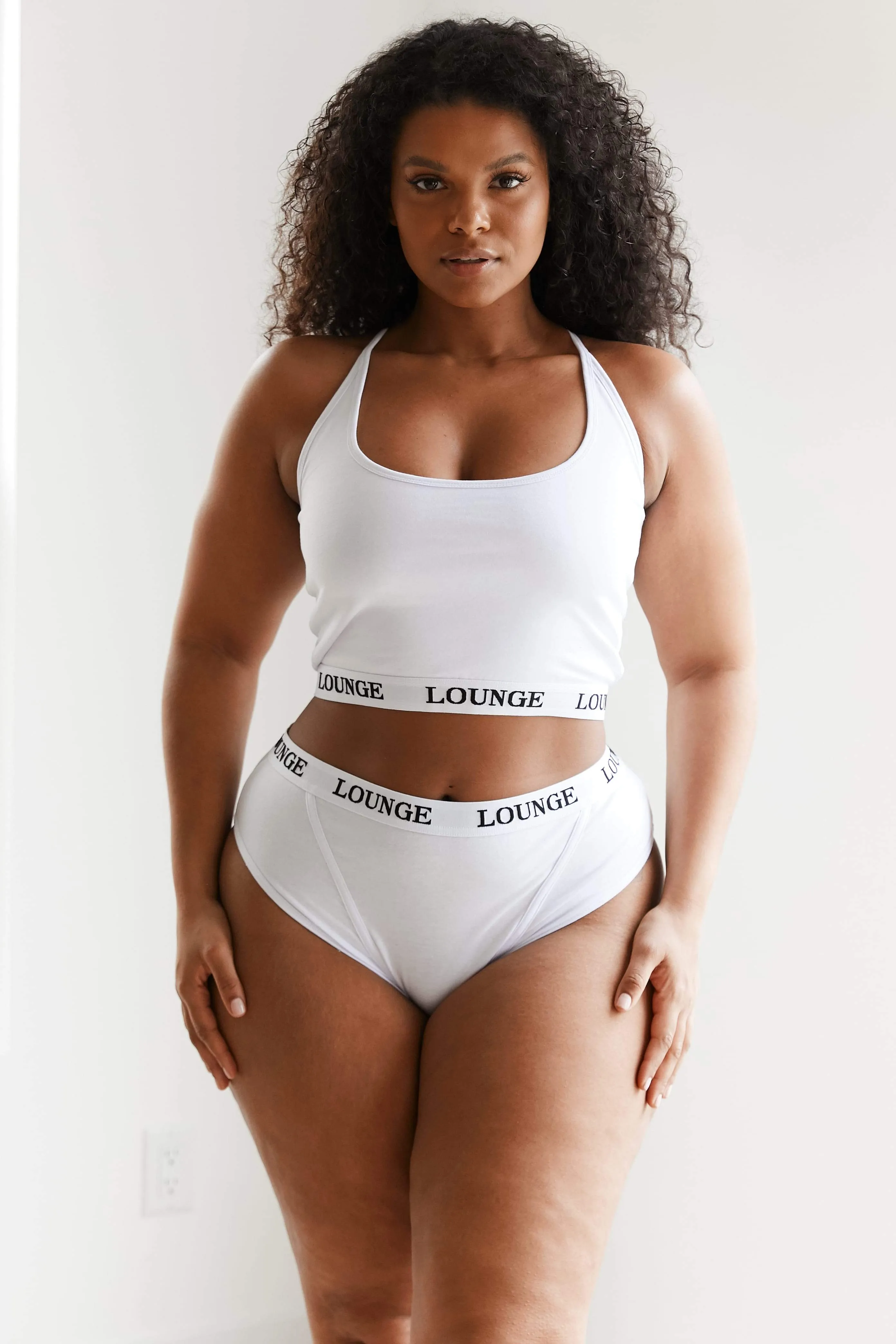 White Basic Bralet & Briefs