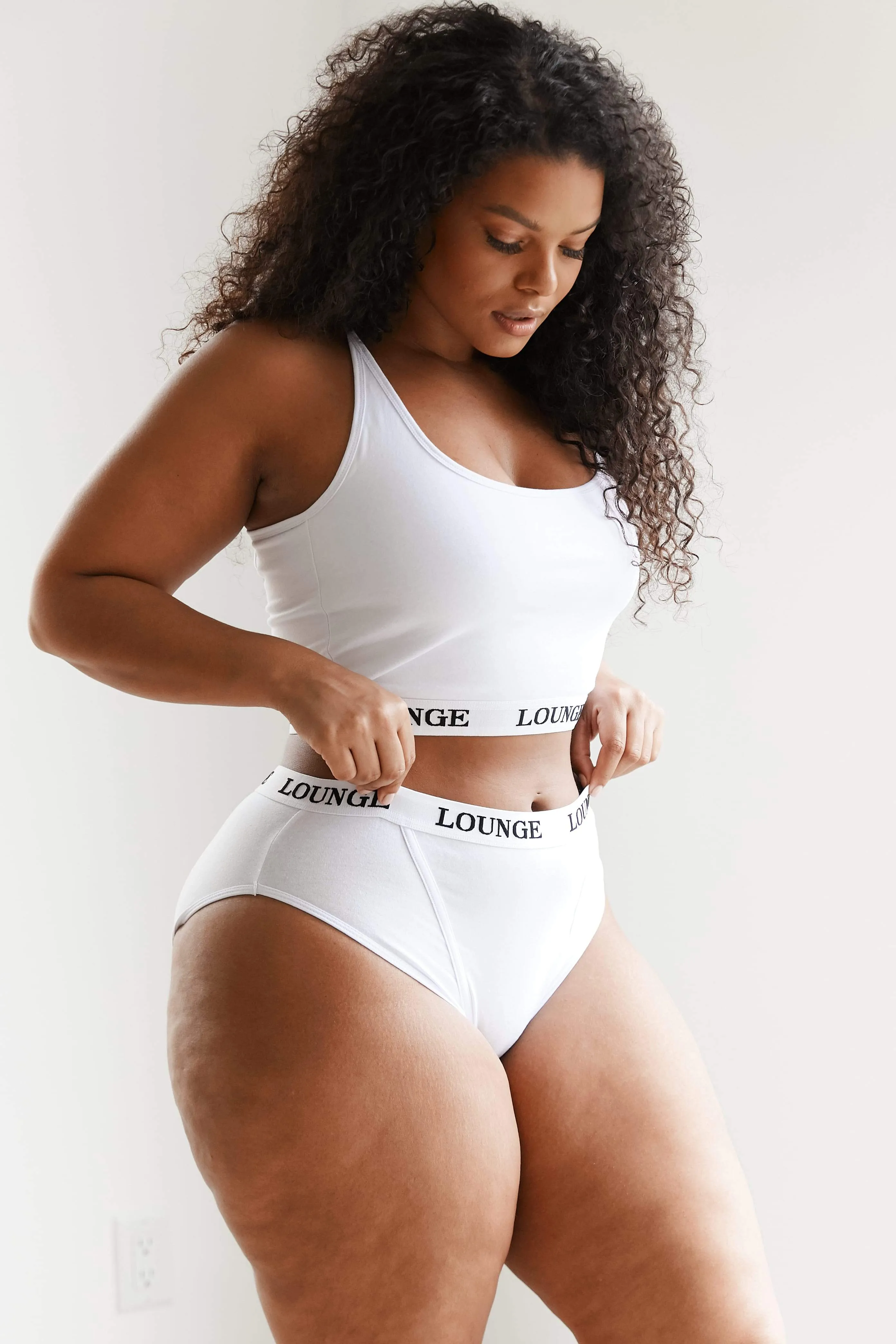 White Basic Bralet & Briefs