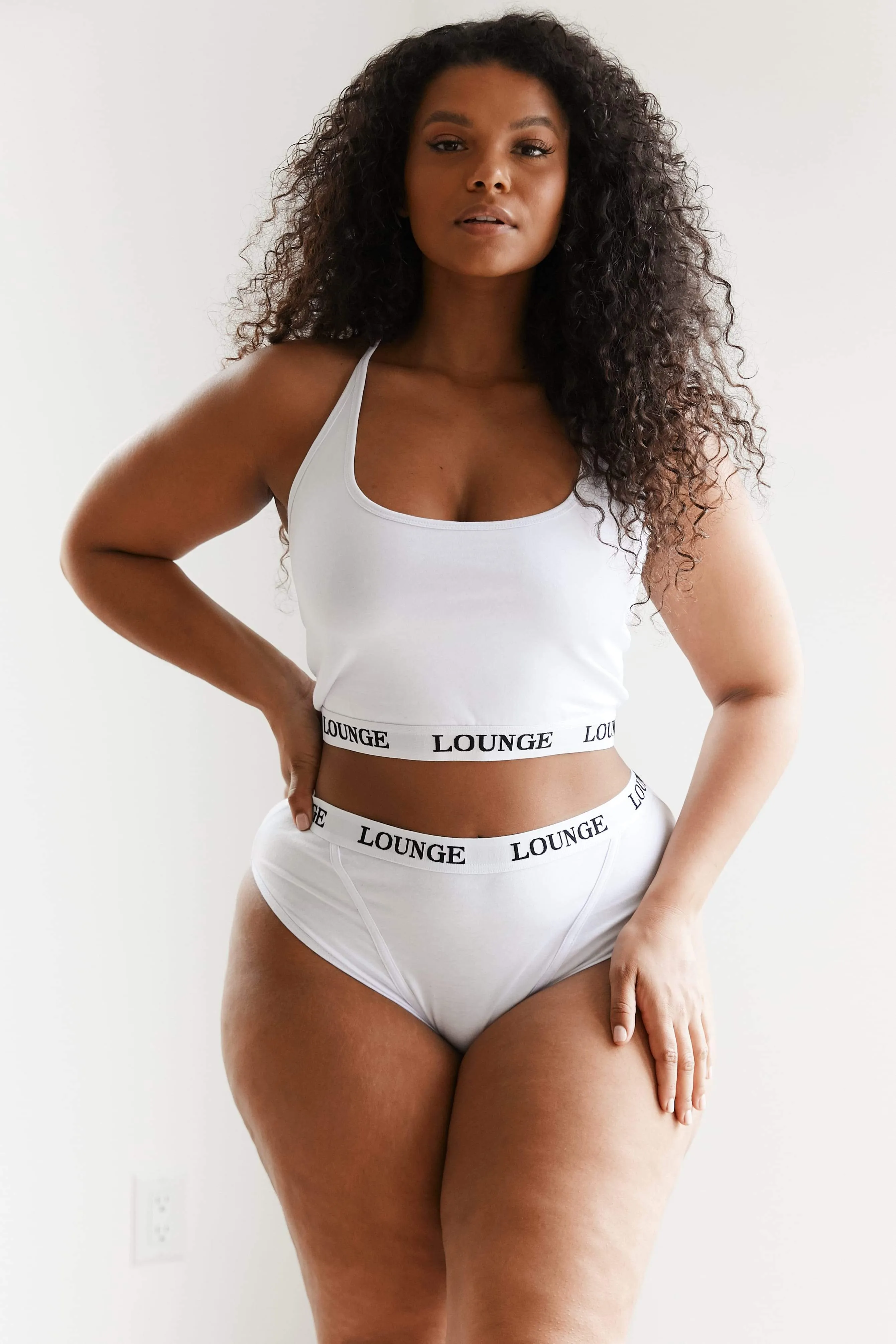 White Basic Bralet & Briefs