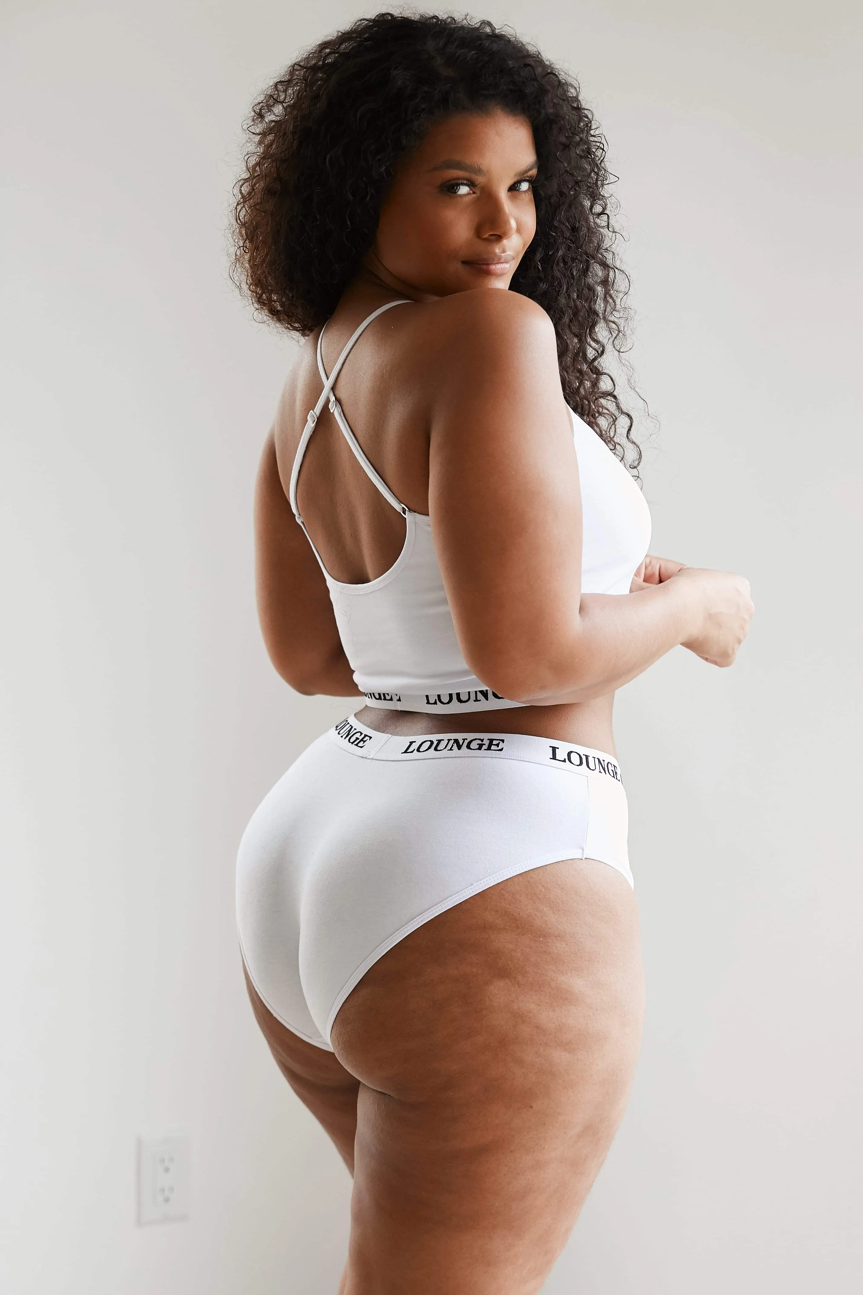 White Basic Bralet & Briefs