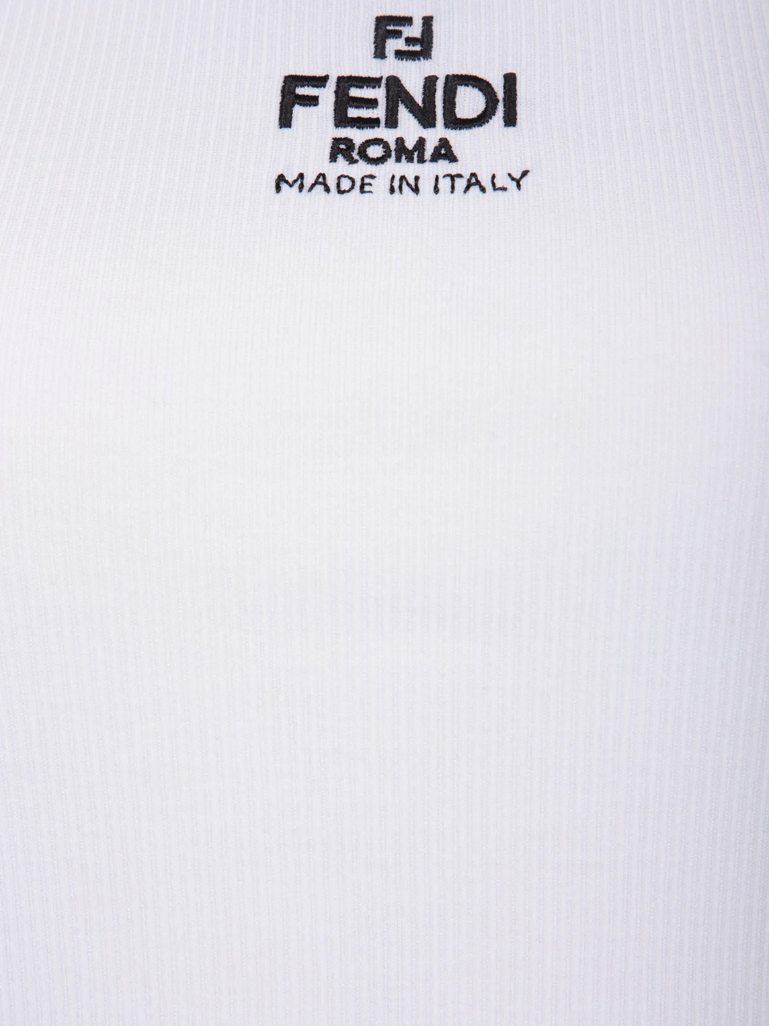 White Cotton Logo Tank Top