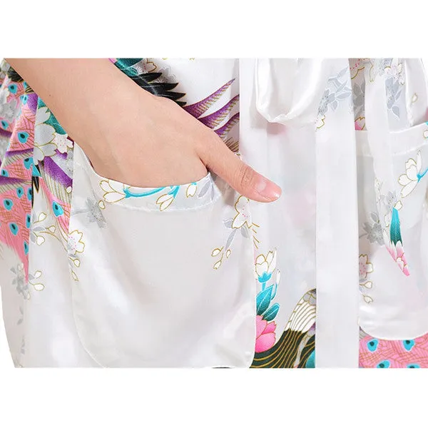 White Kimono Womens Robe