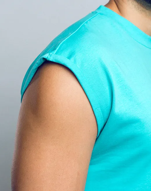 Wide-Cut Tank - Turquoise Blue
