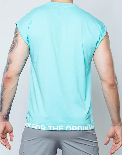 Wide-Cut Tank - Turquoise Blue