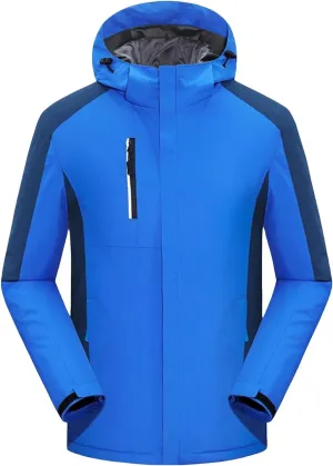 Windproof Jackets for Men Lightweight Hooded Softshell Jacket Warm Winter Parka Windbreaker Rain Coat for Hiking Travel