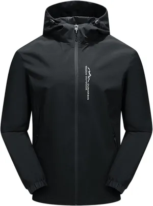 Winter Fall Long Rain Coats for Men Waterproof Hooded Outdoor for Outdoor Hiking Travel Breathable Jacket Men Dressy