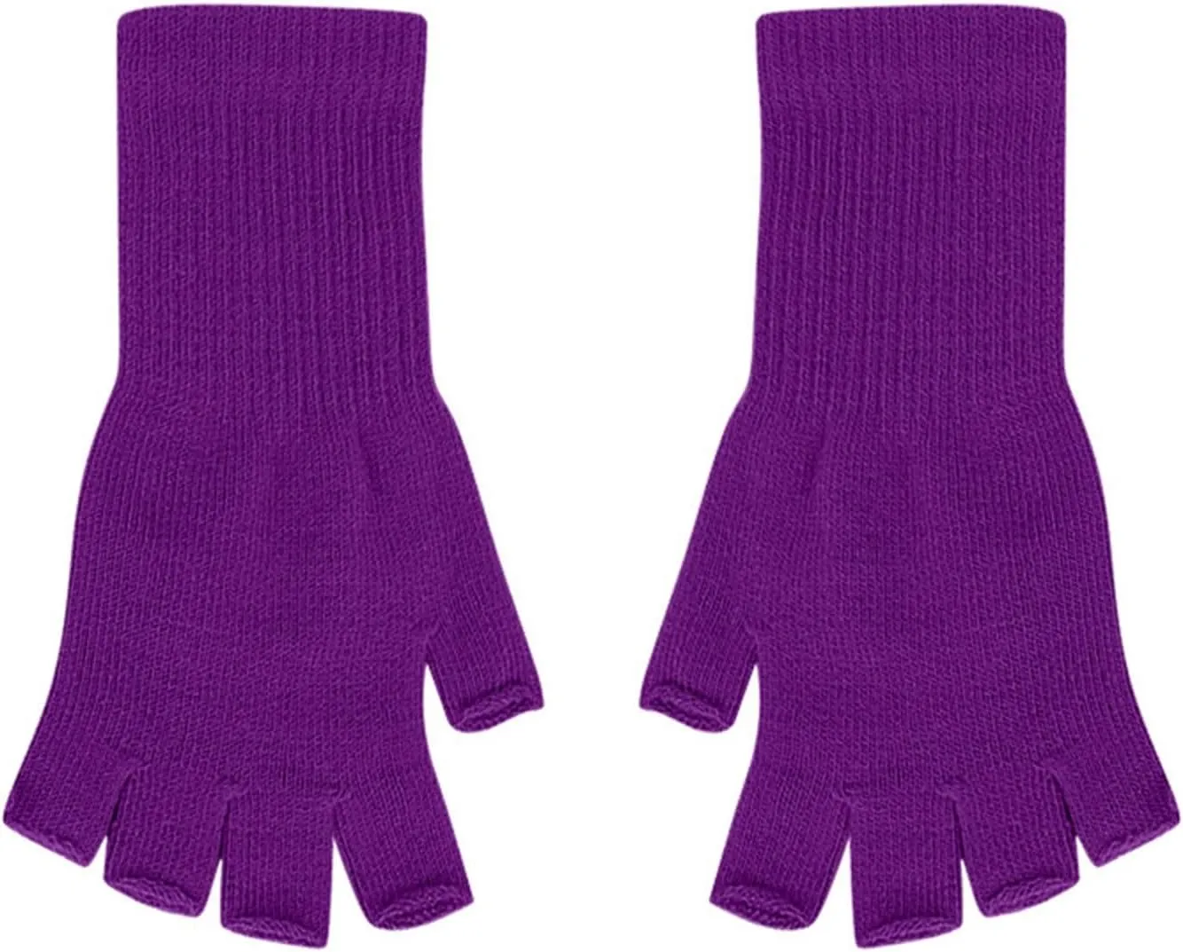 Winter Fingerless Gloves for Men Women, Convertible Warm Half Finger Mitten Gloves, Knitted Gloves