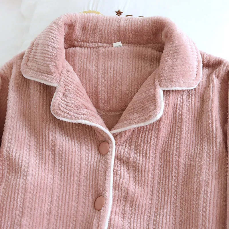 Winter Flannel Couple Clothes Pajama Set