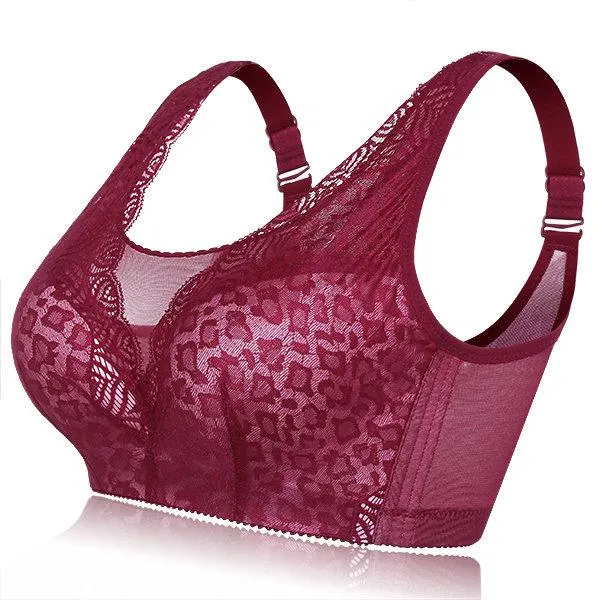 Wire-Free Three Quarter Cup Lace Hem Bra