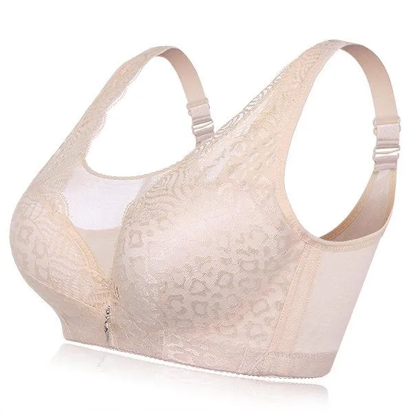 Wire-Free Three Quarter Cup Lace Hem Bra
