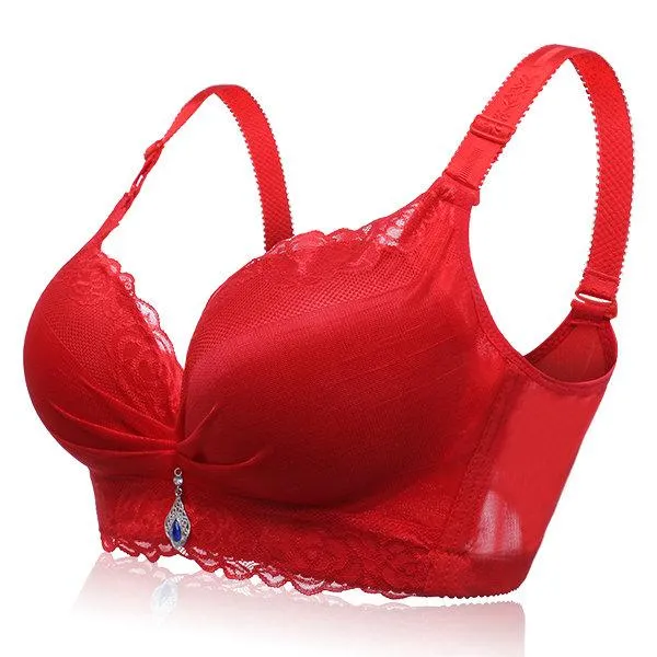 Wireless Deep Plunge Lace-trim Soft Sexy Bras