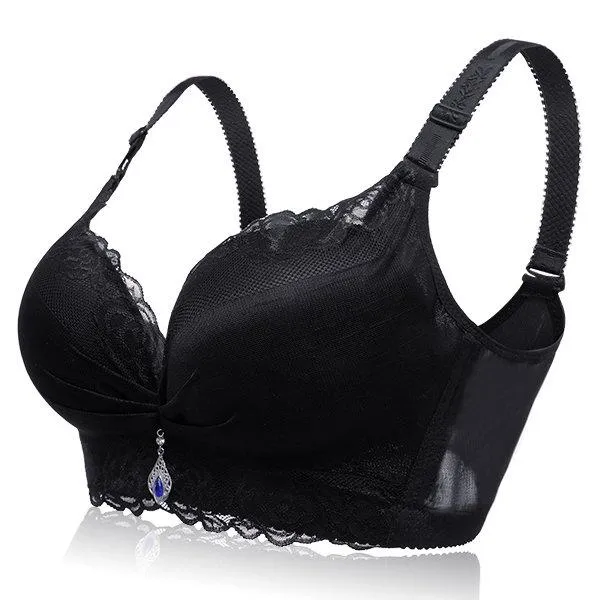 Wireless Deep Plunge Lace-trim Soft Sexy Bras