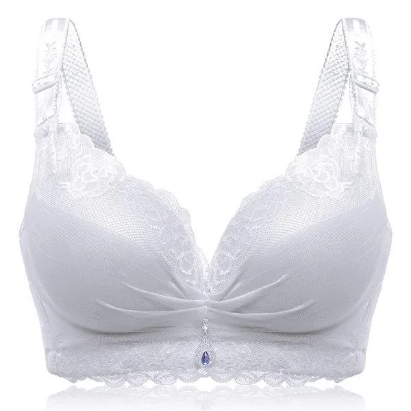 Wireless Deep Plunge Lace-trim Soft Sexy Bras