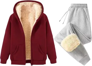 Women 2 Piece Outfits Sweatsuits Crop Pullover Hooded Crop Top Sets Casual Lounge Sets Two Piece Sweat Suits Lounge