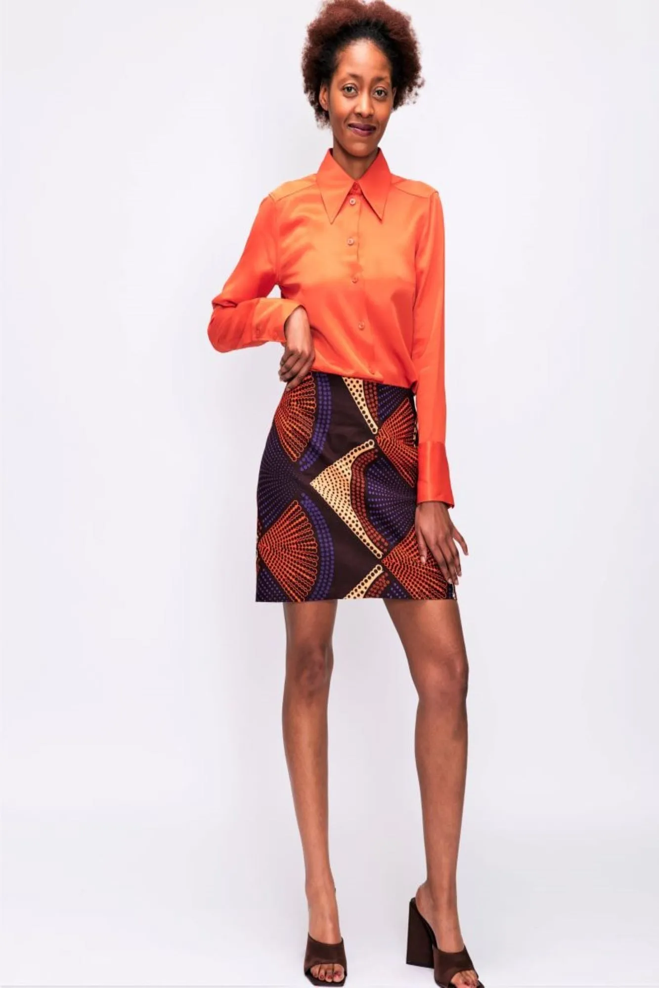 Women Ankara Print Mini Skirt