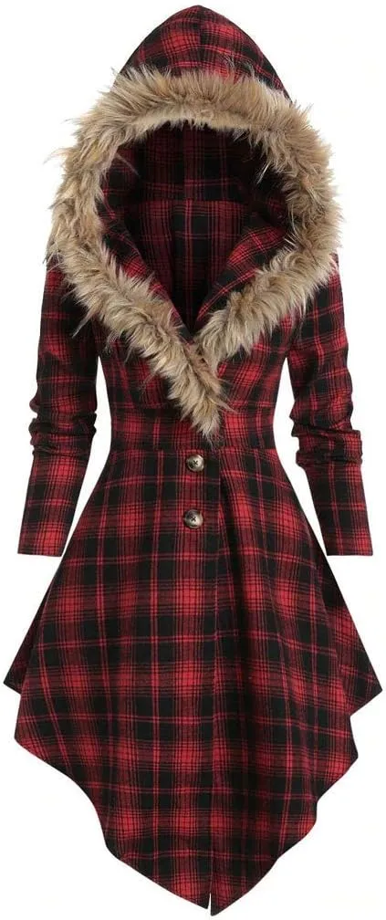 Women Fuzzy Fleece Hoodie Jackets Plus Size Solid Oversized Long Cardigan Coat Faux Fur Jackets Outwear