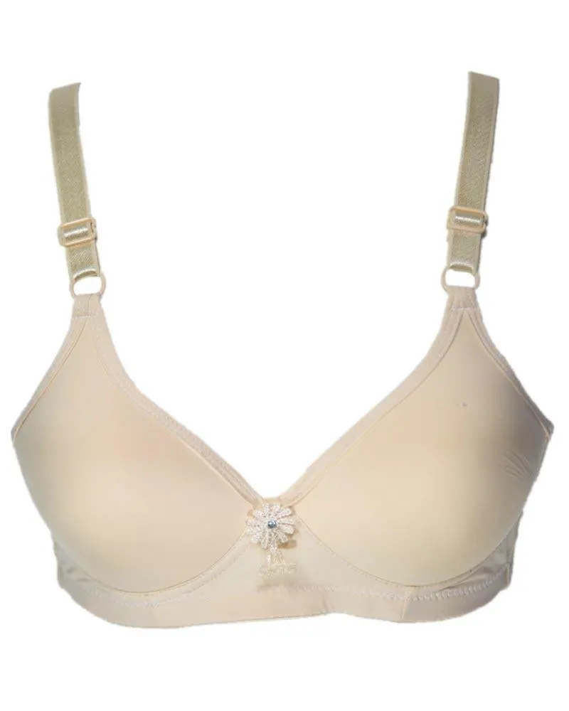 Women Lightly Padded Demi Bra - Skin - 239