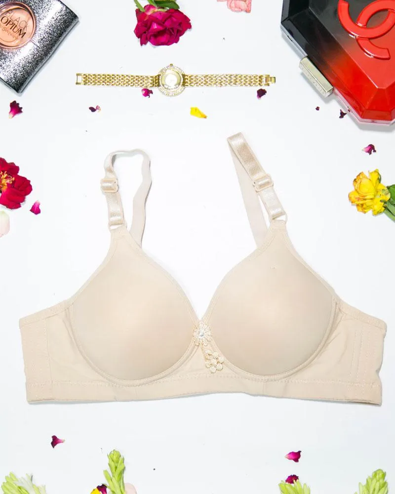 Women Lightly Padded Demi Bra - Skin - 239