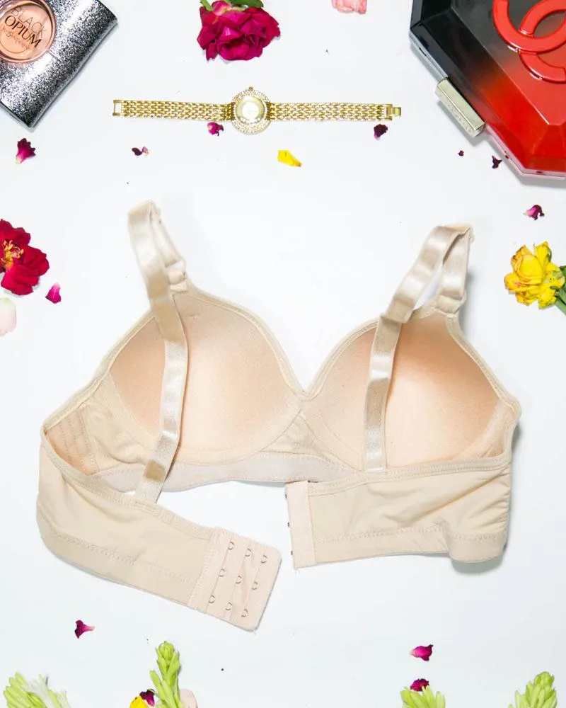 Women Lightly Padded Demi Bra - Skin - 239