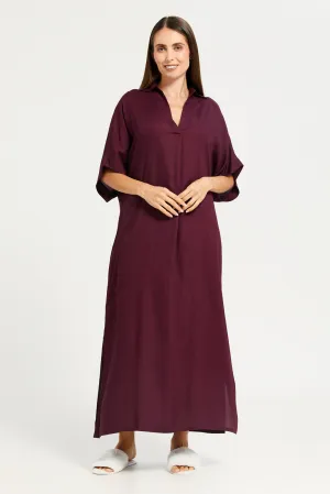 Women Purple Classic Kaftan Nightgown