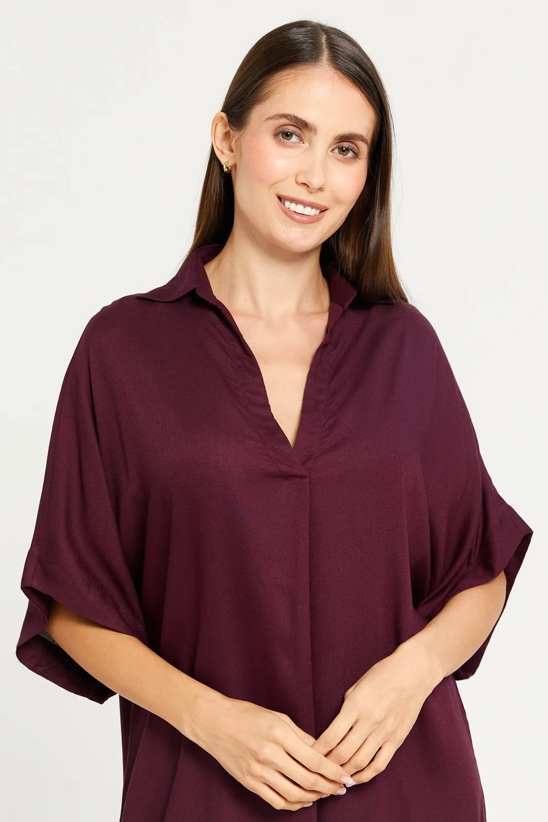 Women Purple Classic Kaftan Nightgown