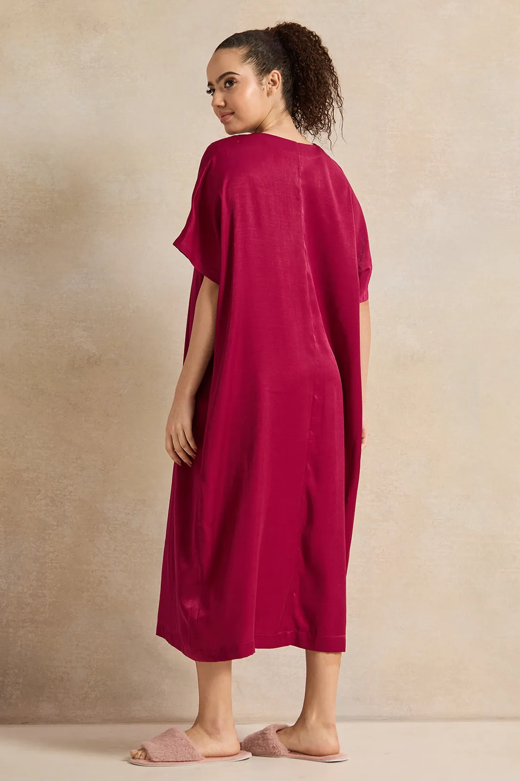 Women Purple Kaftan Nightgown