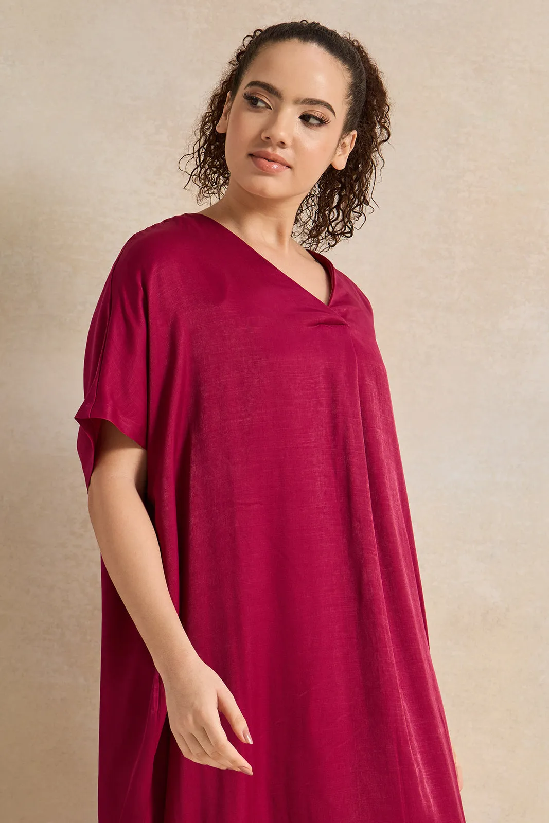 Women Purple Kaftan Nightgown