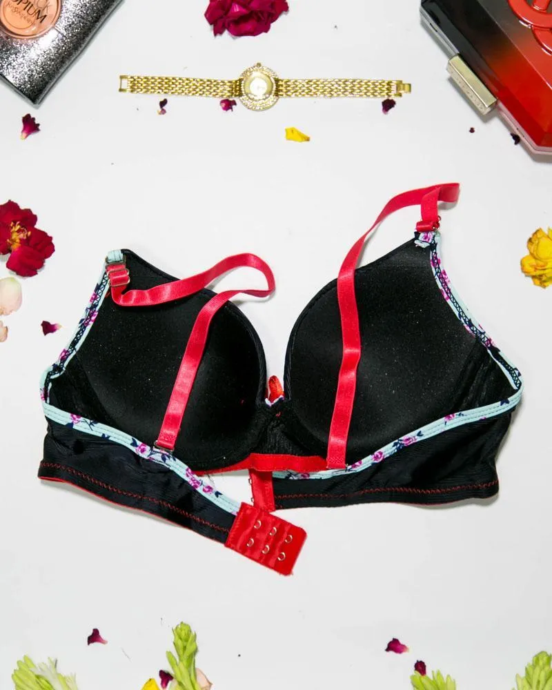 Women Push up Underwire Smoothing Bra - Push Up Bra, Single Padded Bra Underwired Br