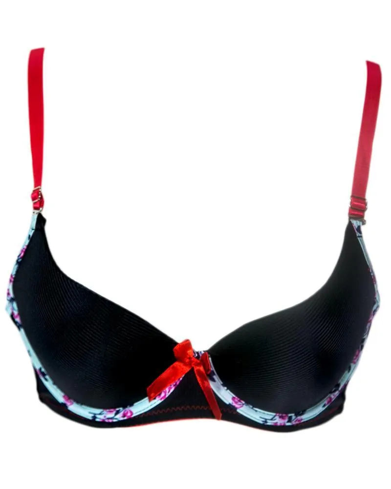 Women Push up Underwire Smoothing Bra - Push Up Bra, Single Padded Bra Underwired Br