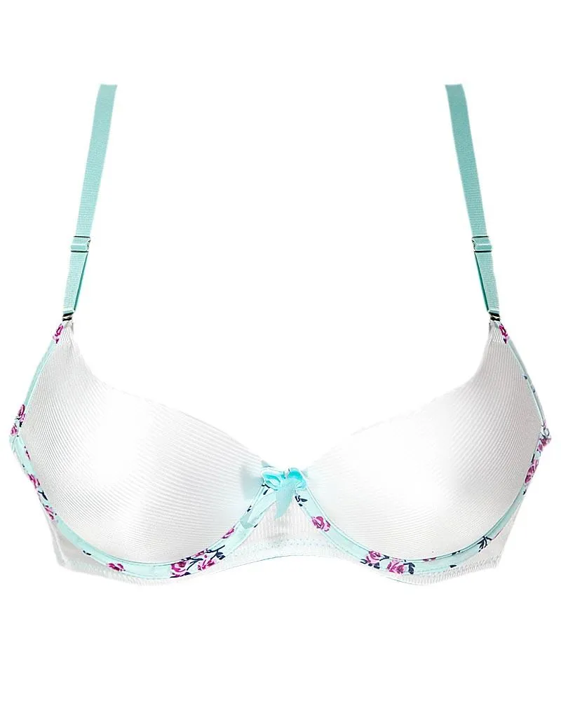 Women Push up Underwire Smoothing Bra - White - 678