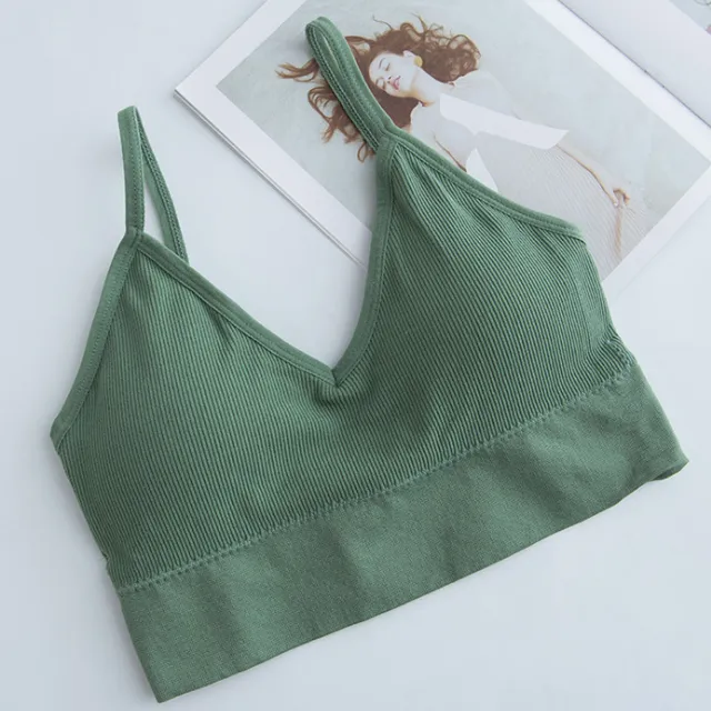 Women Sexy Crop Tops Bra Tube Top Female Streetwear Sleeveless Seamless Sports Bra Crop Camis