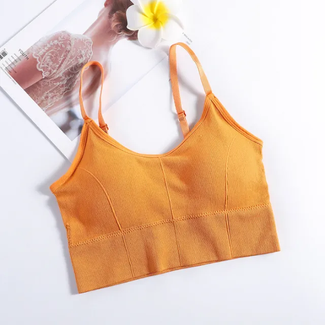Women Sexy Crop Tops Bra Tube Top Female Streetwear Sleeveless Seamless Sports Bra Crop Camis