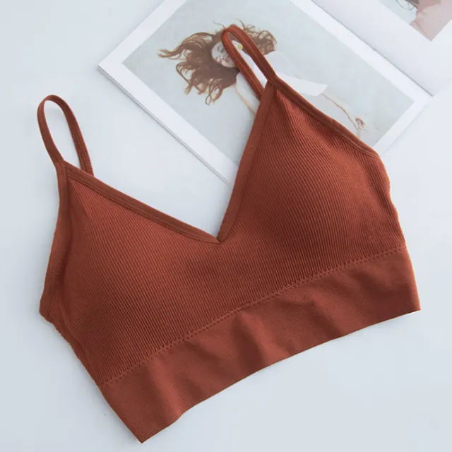 Women Sexy Crop Tops Bra Tube Top Female Streetwear Sleeveless Seamless Sports Bra Crop Camis