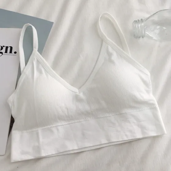 Women Sexy Crop Tops Bra Tube Top Female Streetwear Sleeveless Seamless Sports Bra Crop Camis