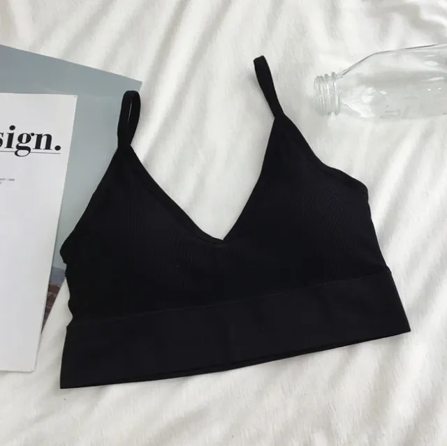 Women Sexy Crop Tops Bra Tube Top Female Streetwear Sleeveless Seamless Sports Bra Crop Camis