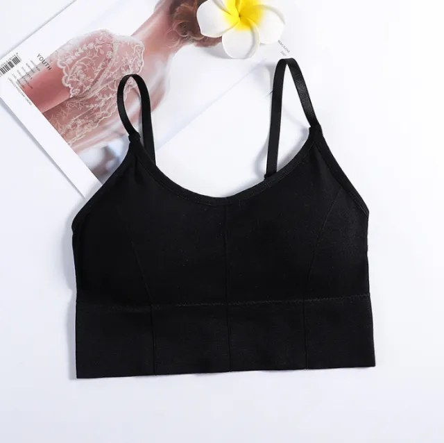 Women Sexy Crop Tops Bra Tube Top Female Streetwear Sleeveless Seamless Sports Bra Crop Camis