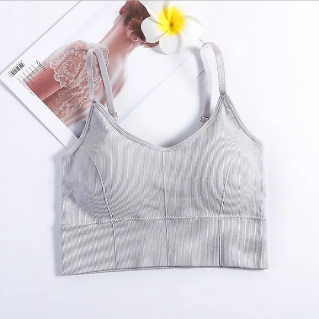 Women Sexy Crop Tops Bra Tube Top Female Streetwear Sleeveless Seamless Sports Bra Crop Camis