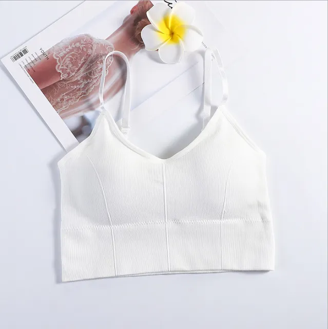 Women Sexy Crop Tops Bra Tube Top Female Streetwear Sleeveless Seamless Sports Bra Crop Camis