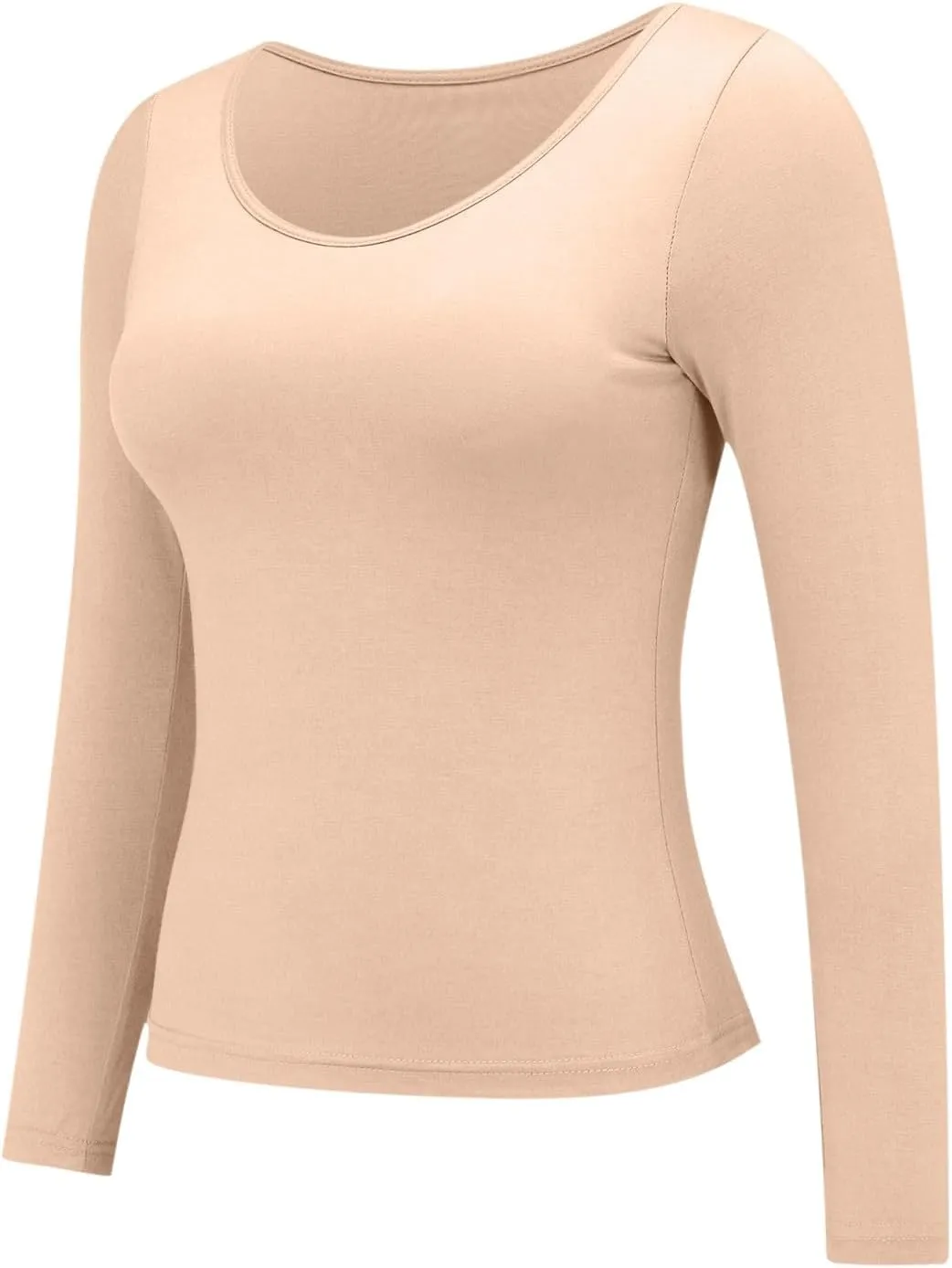 Women Soft Pajamas Comfy Casual Sleepwear with Built In Bra Plus Size Long Sleeve Nightwear Sexy Warm Loungewear