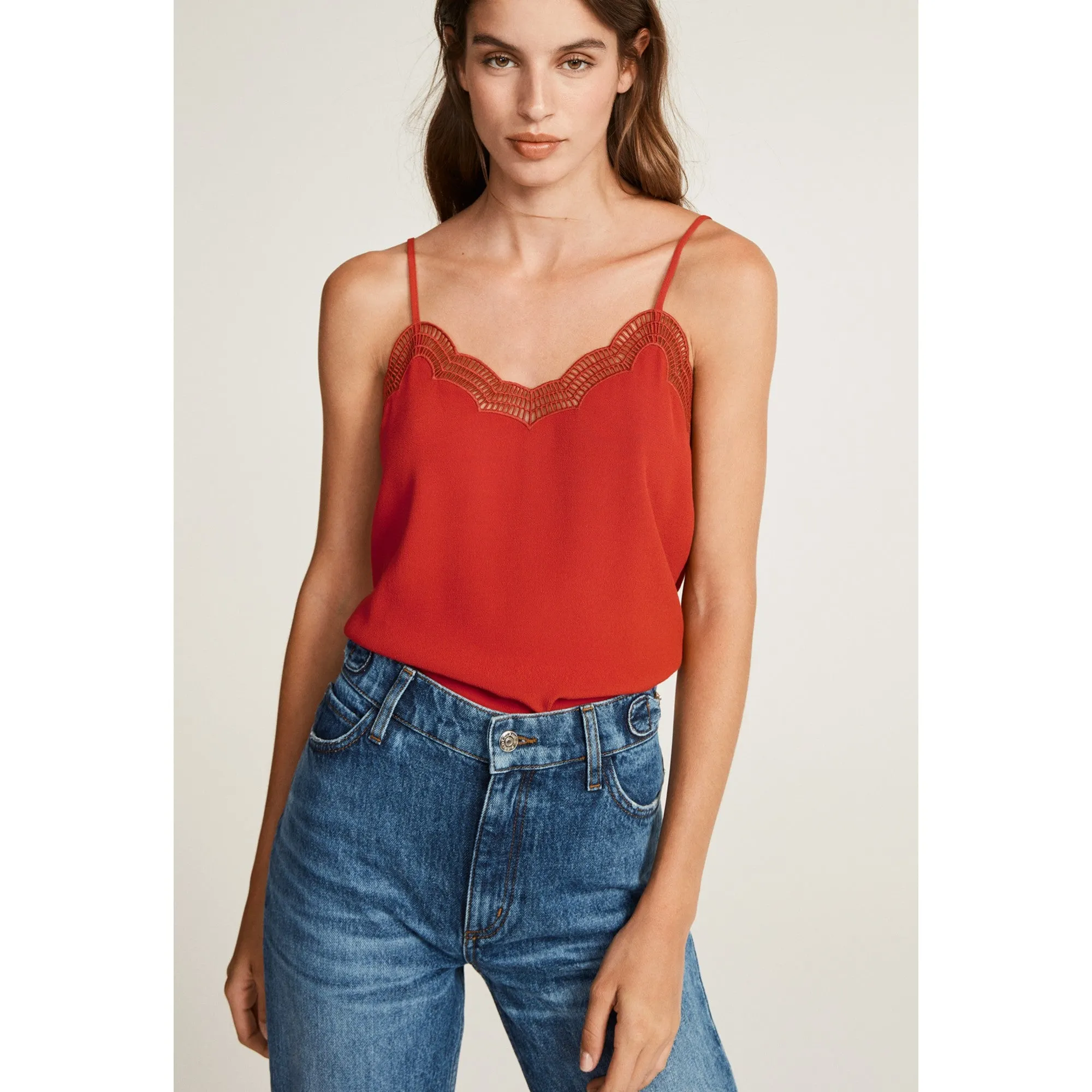Women Spaghetti-Strap Camisole - Magenta
