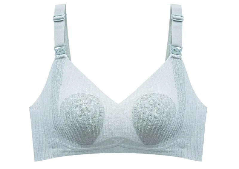 Women ultra-thin wire-free nursing bra push-up buckle pregnancy and lactation maternity underwear women's feeding bra summer