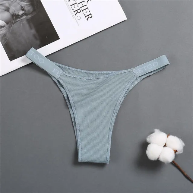 Women's Cotton Briefs Underpants Sexy Panties Thong Pantys Underwear Solid Color Intimates Lingerie