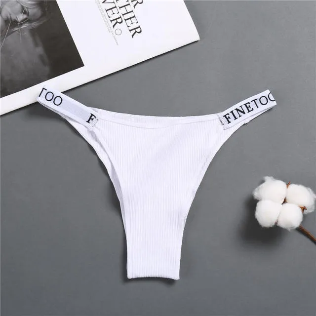 Women's Cotton Briefs Underpants Sexy Panties Thong Pantys Underwear Solid Color Intimates Lingerie