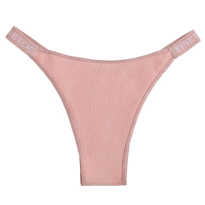 Women's Cotton Briefs Underpants Sexy Panties Thong Pantys Underwear Solid Color Intimates Lingerie