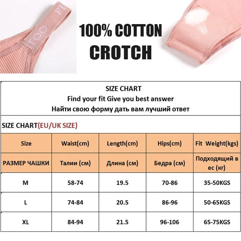 Women's Cotton Briefs Underpants Sexy Panties Thong Pantys Underwear Solid Color Intimates Lingerie