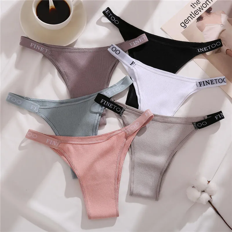 Women's Cotton Briefs Underpants Sexy Panties Thong Pantys Underwear Solid Color Intimates Lingerie